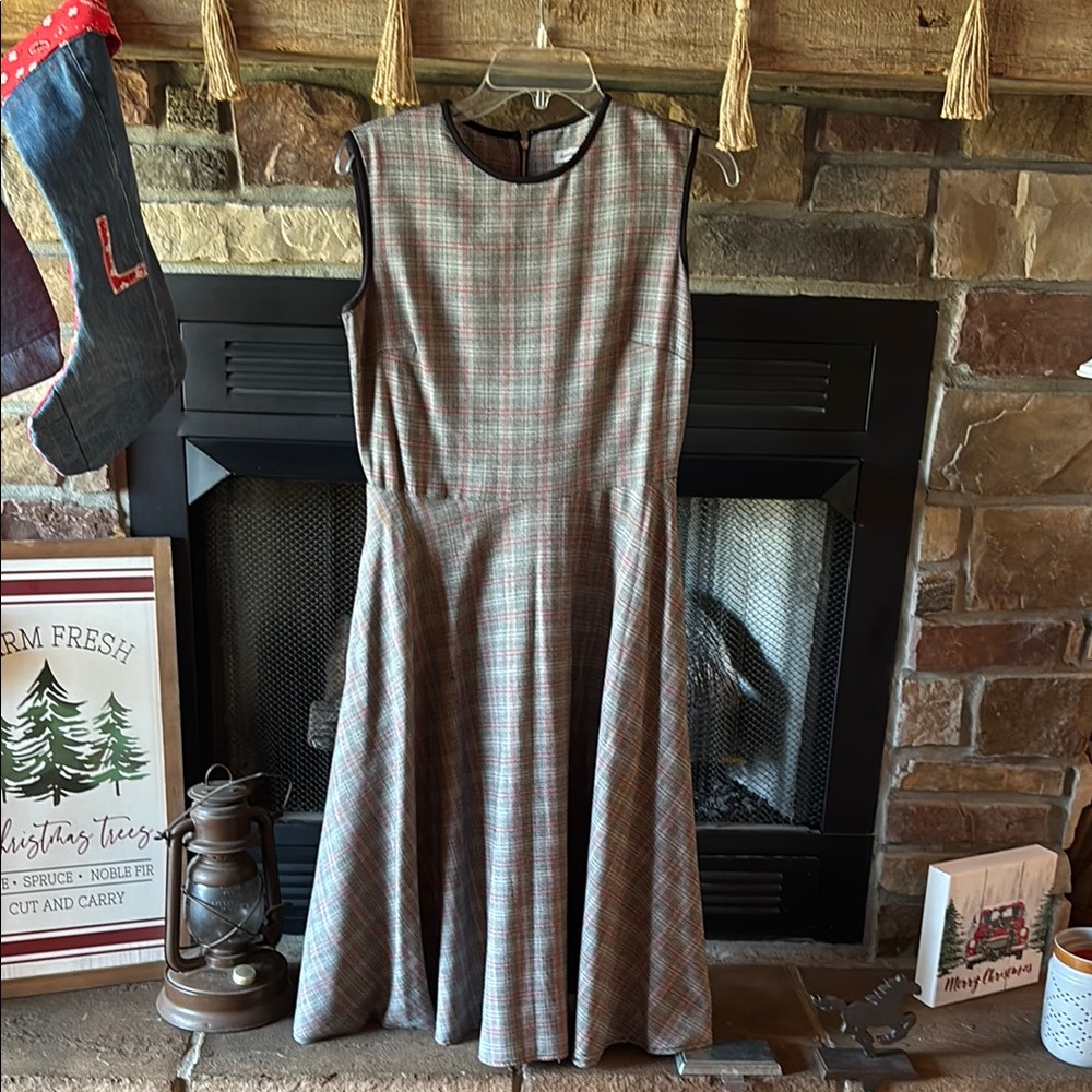 Plaid Sleeveless Dress